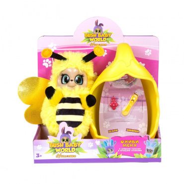 Т16317 Игрушка пчелка Бри Bush baby world, плюшевая, 20 см, шевелит усиками, вращает глазками