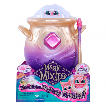 39165 Игровой набор Волшебный котёл с интерактивной игрушкой, розовый ТМ Magic Mixies