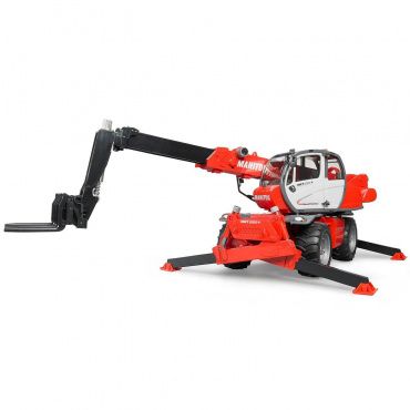 02129 Игрушка из пластмассы Погрузчик колесный Manitou MRT 2150 с телескопическим ковшом