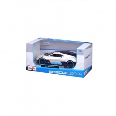 31526 Машинка die-cast Bugatti Divo, 1:24, белая с дизайном, открывающиеся двери