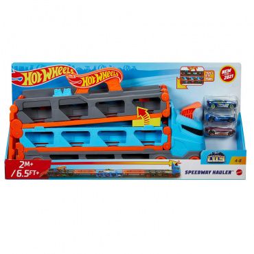 GVG37 Игрушка Hot Wheels Грузовик-автотрек Скоростная автотрасса с хранилищем для машинок