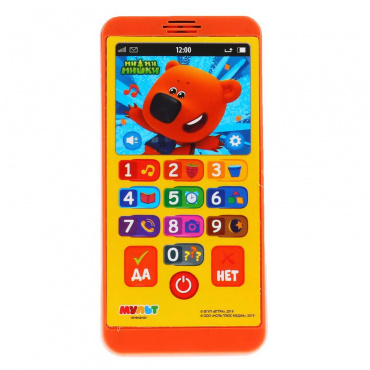 HX2501-R22 Игрушка Телефон Ми-ми-мишки "Забота о кеше", цифры и цвета, песни из м/ф, викторина. Умка