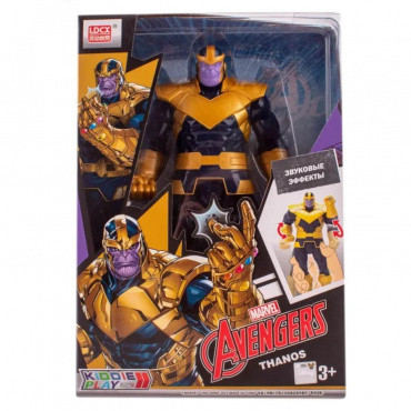 MW9555 Фигурка Marvel "Танос" 23 см, со звуковыми эффектами, серия Avengers, KiddiePlay