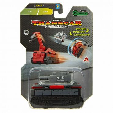 Т20788 Игрушка 1toy Transcar Double: Танк – Кран, 8 см, блистер