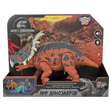 12618 Фигурка динозавра - Трицератопс, со свет. и звук. эффектом KiddiePlay