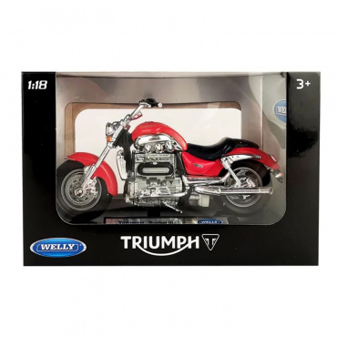 12804P Игрушка модель мотоцикла 1:18 Triumph Rocket III, красный