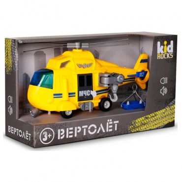 YK-2117 Игрушка-вертолёт Kid Rocks, масштаб 1:16, со звуком и светом, инерц. механизм