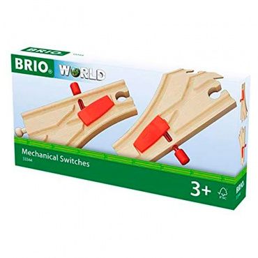 33344 BRIO Игрушка Ж/д полотно, с переключателем направления, длина 14,4см, 2дет.в наб.