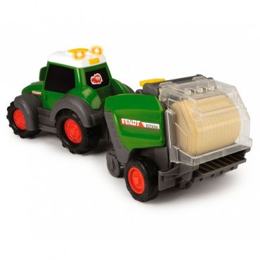 3815001 Игрушка Трактор Happy Fendt с прессом для сена на бат. (свет, звук), 30 см