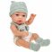 Т22493 1toy PREMIUM Пупс в голуб.одежде 30 см, с 2-мя предметами одежды