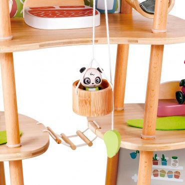 E3413_HP Кукольный мини-домик "Бамбуковый дом семьи панд"