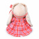SidS-404 Игрушка мягконабивная Зайка Ми в клетчатом платье (малый)