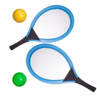 S-00186 Набор Теннис, 4 предмета: 2 ракетки, 2 мячика, цвет в асс