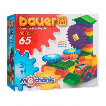 189 Игрушка. Конструктор Bauer серии Mechanic 65 эл. Мельница малая