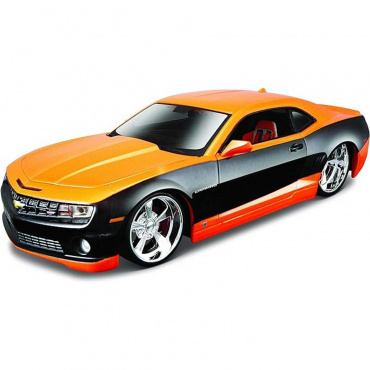 39361 DIY машинка с отверткой die-cast 2010 Chevrolet Camaro RS, 1:24, серая с принтом, открыв. двер