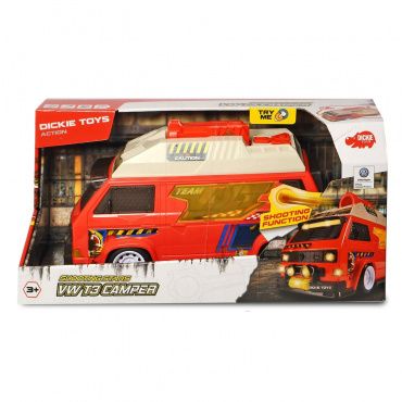 203756004 Игрушка Машинка с залповой установкой VW T3 Camper на бат. (свет, звук) 28 см