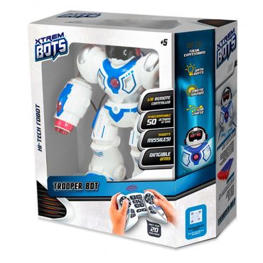 XT30039 Игрушка Робот на р/у "Xtrem Bots: Штурмовик" свет. и звук.эффекты, USB-провод