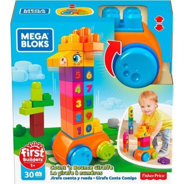 GFG19 Конструктор Mega Bloks Жираф с цифрами из серии First builders