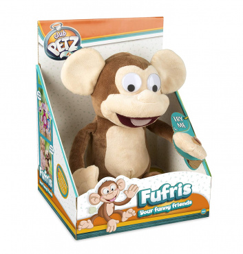 93980 Игрушка Club Petz Funny Обезьянка Fufris интерактивная коричневая, звук эф IMC toys