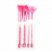 Т21692 Lukky набор из 4 кистей для нанесения макияжа с подвижными кристалликами в ручках, розовый