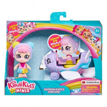 39760 Игровой набор Мини-кукла Рэйнбоу Кейт с самолетом ТМ Kindi Kids