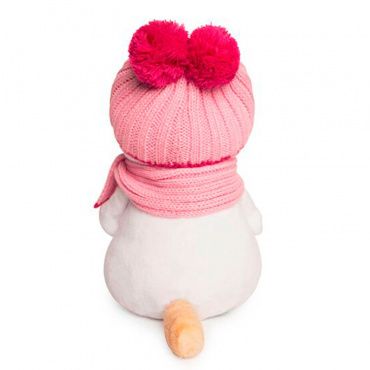 LK24-022 Игрушка мягконабивная Ли-Ли в розовой шапке с шарфом