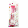 Т21697 Lukky набор из 4 кистей для нанесения макияжа с жидкостью и блестками, розовый
