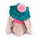 SidS-202 Игрушка мягконабивная Зайка Ми в зеленой кепке и розовом шарфе (малая)
