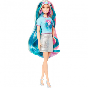 GHN04 Кукла Barbie Радужные волосы. 29 см
