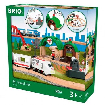 33277 BRIO Игровой набор "Городская поездка"с поездом на пульте ДУ,механич.станцией и акс.