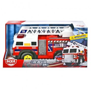 203306016 Игрушка Пожарная машина с выдвижной лестницей на бат. (свет звук), 30 см Dickie Toys