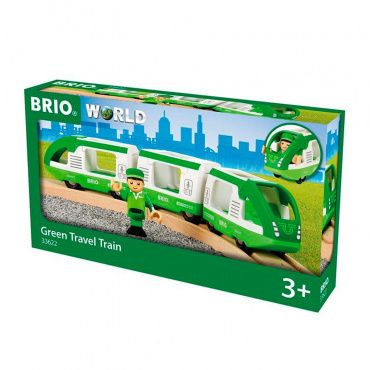 33622 BRIO Игровой набор зеленый поезд (3 вагона) и машинист, кор