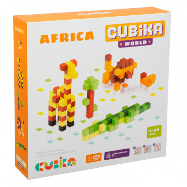 15306 Игрушка детская деревянная конструктор "Африка" Cubika Levenya