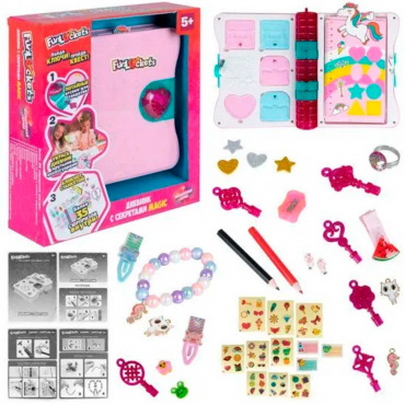 Т24155 Игрушка Funlockets Дневник с секретами Magic 17*19*5см, 30+ сюрп., в кор.23,5х26х7см