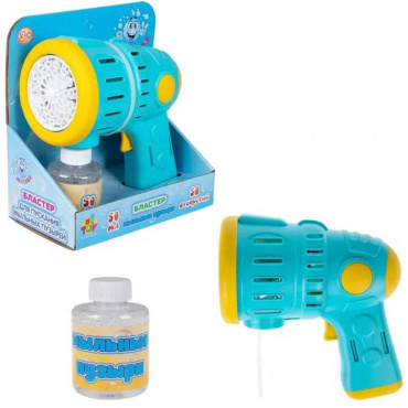 Т26132Д 1TOY Мы-шарики! Бластер с мыл. пуз., 4*АА бат. (не вход. в компл.), 50 мл.