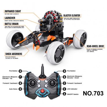 KT703 Радиоуправляемая боевая машина Keye Toys Space Warrior 2.4GHz (лазер, стрелы)