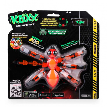 KX120R Игрушка-антистресс Klixx Creaturez Огненный муравей красный