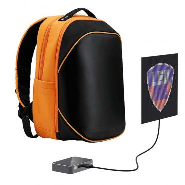 PBLED125BO Рюкзак для ноутбука Prestigio LEDme MAX Backpack чёрно-оранжевый