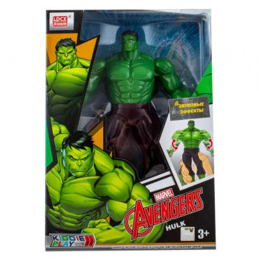 MW9554 Фигурка Marvel "Халк" 23 см, со звуковыми эффектами, серия Avengers, KiddiePlay