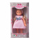 BD1652-M37/w(2) Кукла "Bambina Bebe", тм Dimian, в розовом платье с серым бантом, 20 см