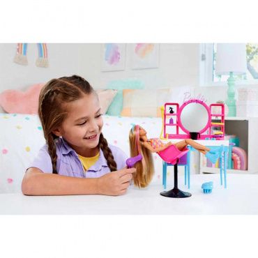 HKV00 Игровой набор Туалетный столик Barbie с аксессуарами