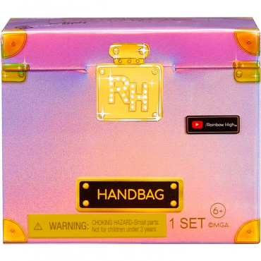 586067 EUC Коробка с сумочкой для куклы  Rainbow High