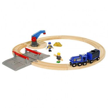 33812 BRIO Игровой набор железная дорога "Полицейский Траспорт" 17 эл., кор.