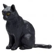 AMF1094 Игрушка. Фигурка животного "Кошка, черная (сидящая)"