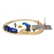 33812 BRIO Игровой набор железная дорога "Полицейский Траспорт" 17 эл., кор.