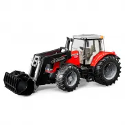 03047 Игрушка из пластмассы Трактор Massey Ferguson 7600 с погрузчиком