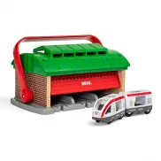 33474 Brio Игрушка депо-переноска для 3х поездов,1 поезд+вагон,кор.