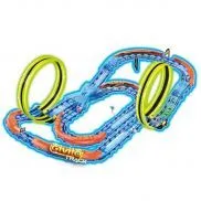 G2412-494 Cветящийся автотрек с машинкой на пульте ИК упр. (2 неоновые петли 360°,1 машинка), 58 дет