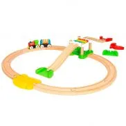 33727 BRIO Игрушка Моя первая железная дорога новичок, 18 элементов, 39х12х19см