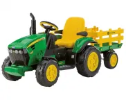 IGOR0047 Трактор с прицепом для катания детей JOHN DEERE GROUND FORCE 12V